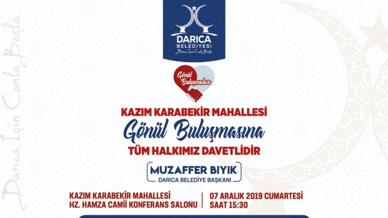 Gönül buluşmalarının beşincisi Kazım Karabekir Mahallesi'nde