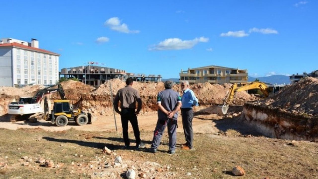 Aydın Didim'e yeni cami inşaatı temele hazırlanıyor