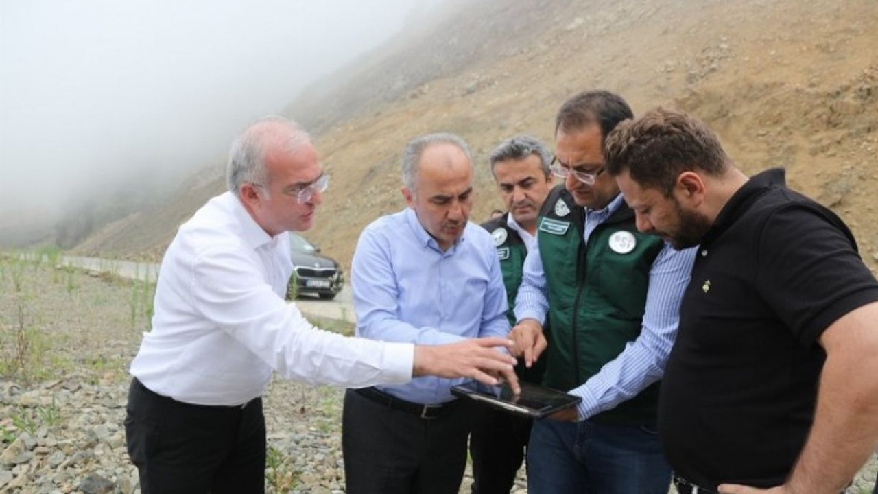 Rize'de Andon İçme Suyu Gölet projesine inceleme