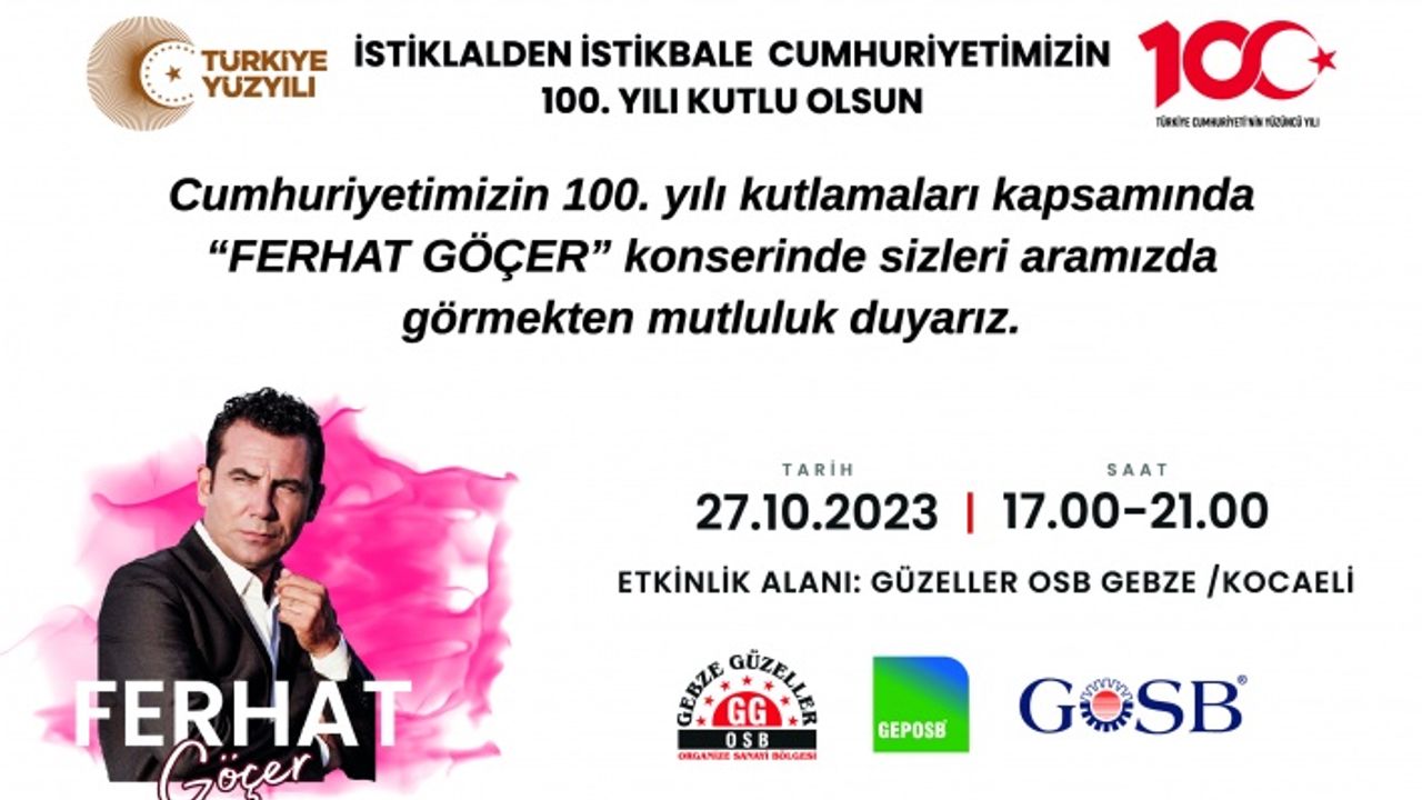 Gebze'deki OSB'lerden 100. yıla özel konser