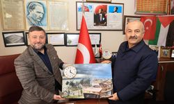 Başkan Büyükgöz'den Ulus mahallesi muhtarı Hüseyin Akın'a ziyaret