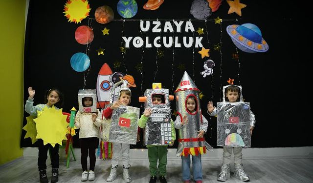 Çayırovalı minikler, uzay keşfine çıktı