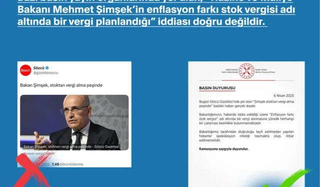 Maliye'den 'stok vergisi' iddialarına açıklama
