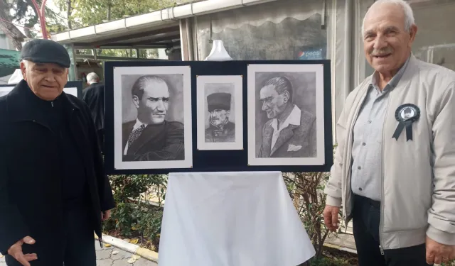 Kadir Elmaz'dan Atatürk temalı karakalem sergisi