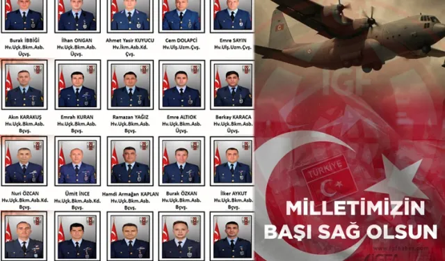 MSB şehitlerimizin kimliklerini paylaştı... Gürcistan-Azerbaycan sınırında düşen askeri uçaktaki 20 askerimiz şehit!