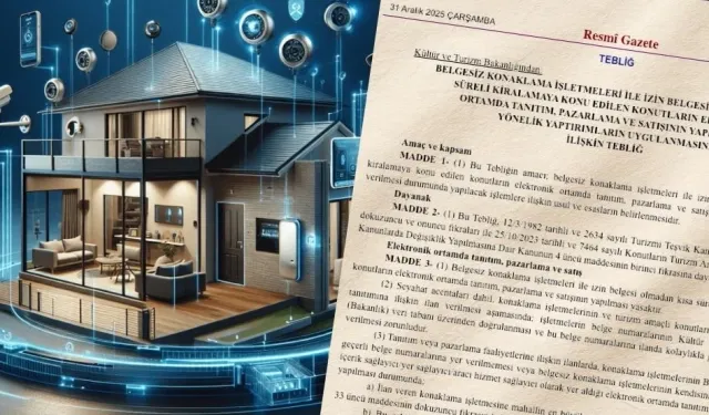 Belgesiz konaklama ve kısa süreli kiralamaya dijital denetim... Tebliği yayımlandı