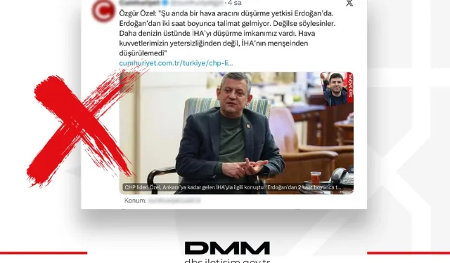 Dezenformasyon'dan İHA düşürme iddialarına yalanlama