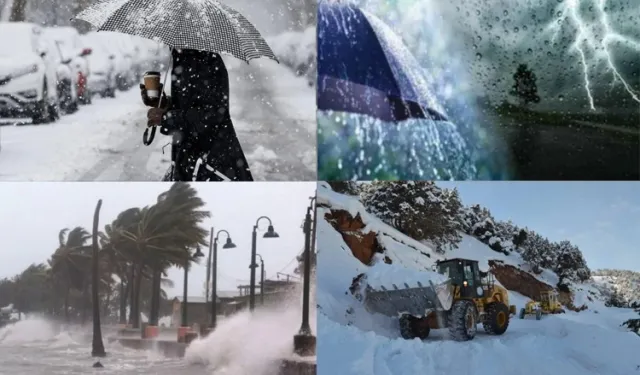 Meteoroloji'den kuvvetli yağış, kuvvetli rüzgar, fırtına, kar uyarısı