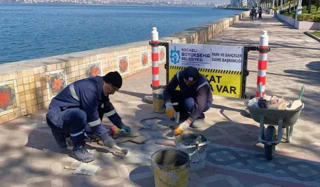 Değirmendere sahilinde hummalı çalışma