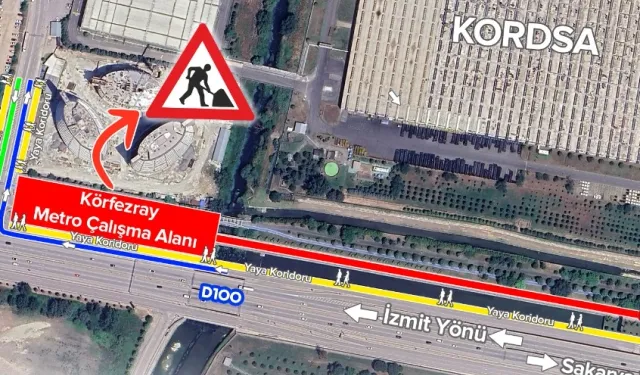 Kocaeli'de ulaşımda geçici ara çalışması