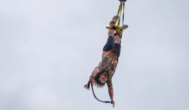 Kocaeli'de bungee jumping ile adrenalinli dakikalar