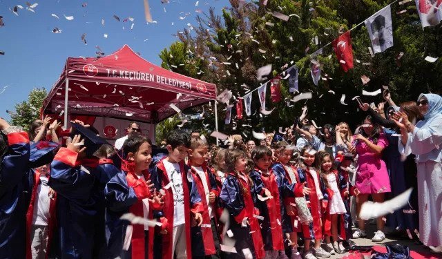 Keçiören'in minikleri ilk mezuniyet heyecanını yaşadı
