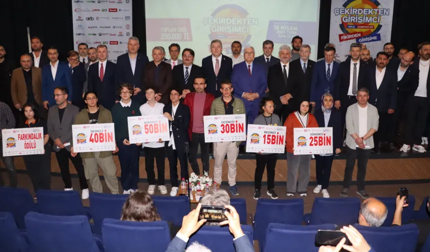 Çekirdekten girişimci proje olimpiyatlarında ödüller sahiplerini buldu