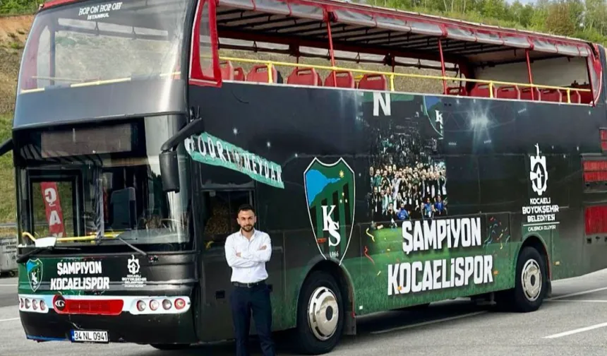 Kocaeli'de şampiyonluk otobüsü kutlamalara hazır