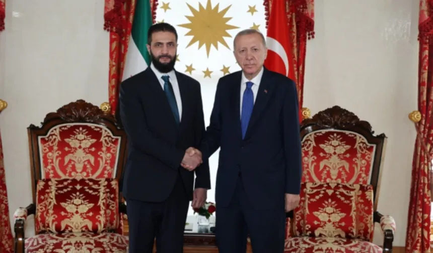 Cumhurbaşkanı Erdoğan, Şara ile görüştü