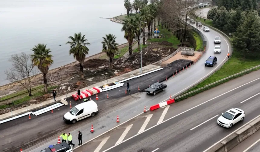 Kocaeli'de Başiskele Koridor Projesi'nde yeni yan yol açıldı
