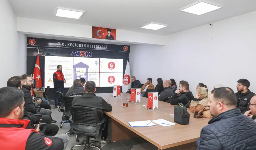 Keçiören Belediyesi'nden personele yangın söndürme eğitimi