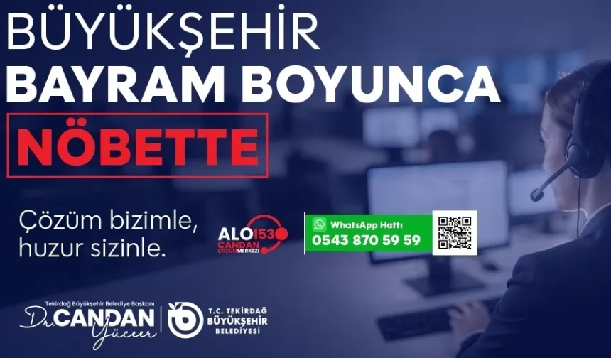 Büyükşehir bayram boyunca görev başında