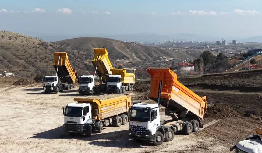 Keçiören'de dron destekli hafriyat kamyonu denetimi