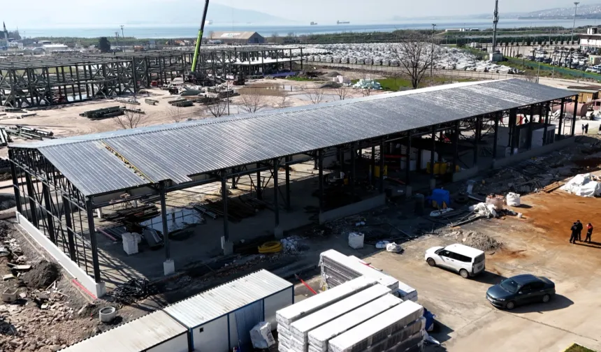 Kocaeli itfaiye depo binasında çalışmalar yüzde 80'e ulaştı