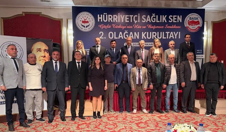 Ömer Çeker, Hürriyetçi Sağlık Sen genel merkezinde