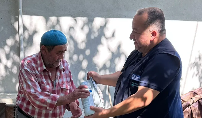 Kocaeli'de dolu mağduru üreticiye destek